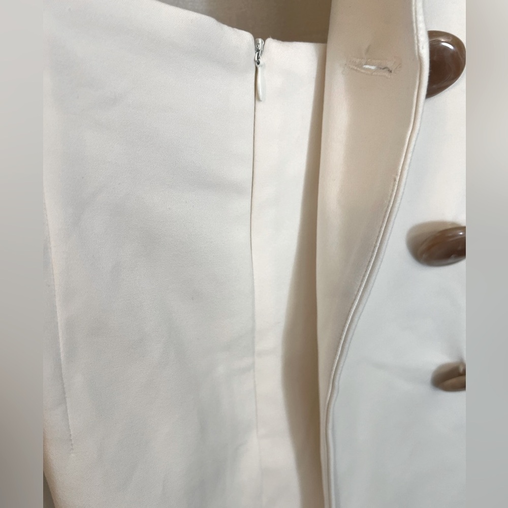 Zara Size L NWT Ivory Long Sleeve Back Vent Blazer Jumpsuit Romper (0432) - Picture 9 of 15